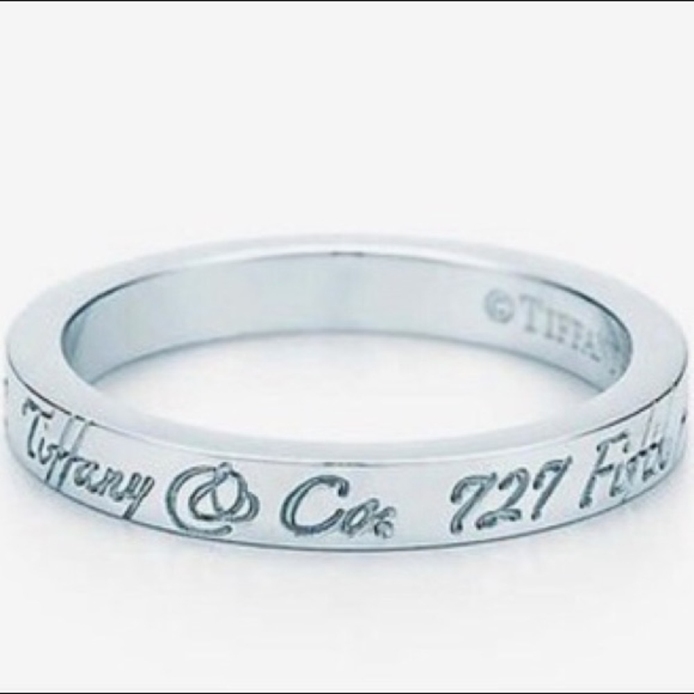 Tiffany & Co. Sterling Silver Address Ring